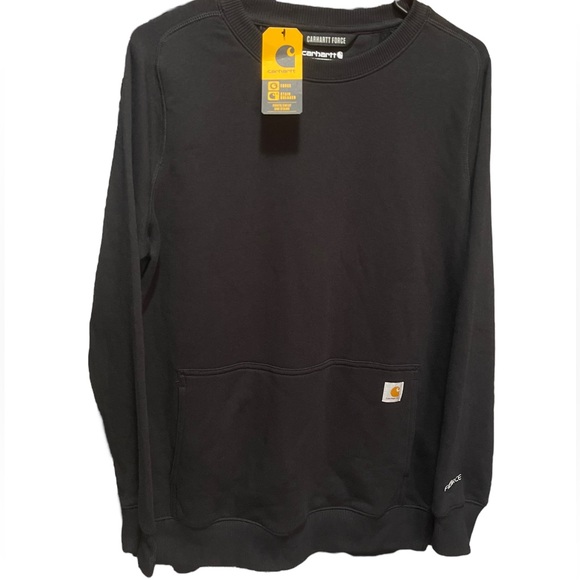 Carhartt Tops - Carhartt Women’s Force Relaxed Fit Lightweight Sweatshirt / Crew Black Small NWT